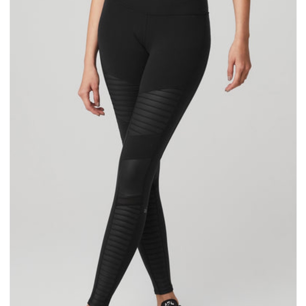 ALO Moto Legging (Black, Medium)
